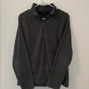 Lands' End women’s Charcoal Zip-Up lightweight polartec jacket